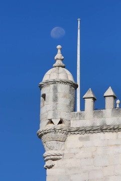 貝倫塔細節(jié)；lisbon；葡萄牙