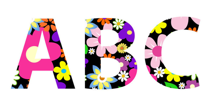 花字體ABC