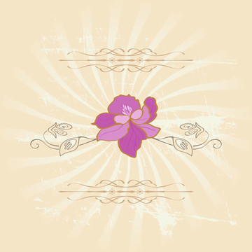 花卉復(fù)古風(fēng)格模板