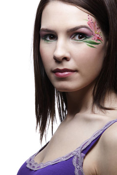 美麗的女孩，bodyart