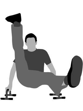 男人在做運動