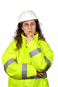 擔(dān)心女建筑工人