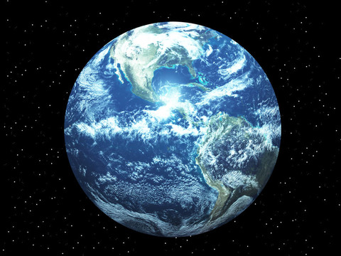 地球在太空
