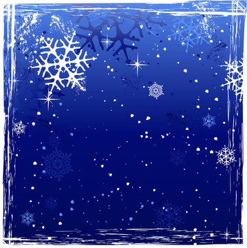 bluewintergrungesnowflakebackground