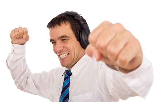 商人釋放壓力聽音樂