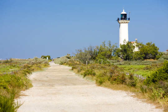 gacholle燈塔；公園區(qū)域de Camargue；普羅旺斯；法國(guó)