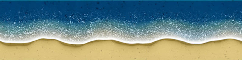 在海灘上翻滾的海浪