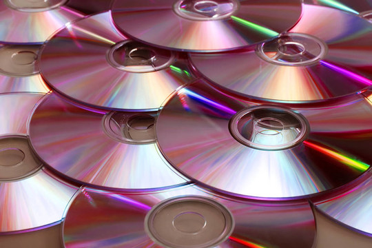 堆的光盤；光盤