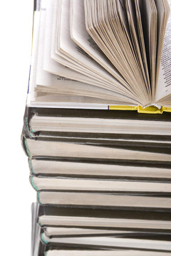 在白色背景上孤立的書