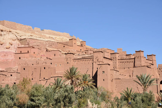 AIT benhaddou城堡；摩洛哥非洲