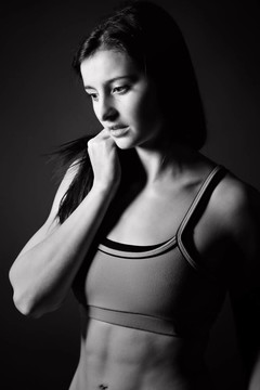 Sportswear一個有魅力的女運動員