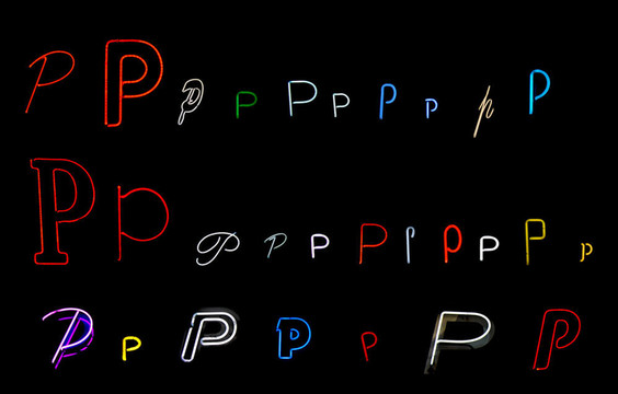 霓虹字母P