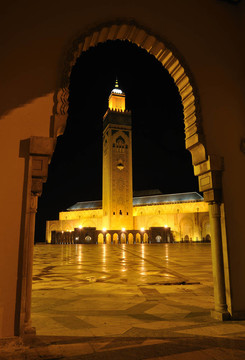 Hassan II在Casablanca摩洛哥清真寺；