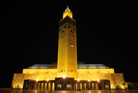 清真寺的Hassan II在Casablanca；摩洛哥非洲