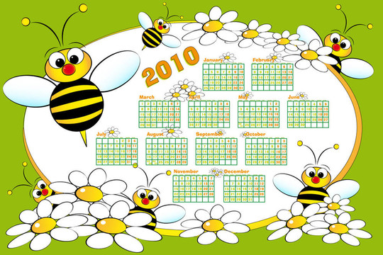 2010孩子日歷與蜜蜂