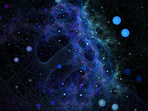 抽象渲染的分形星系。背景或壁紙。