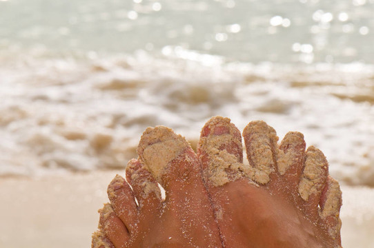 桑迪腳在Beach