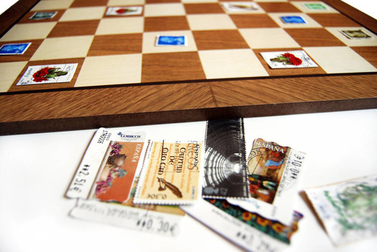國際象棋上的郵票