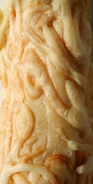干酪面包的宏觀紋理。面包店關(guān)門