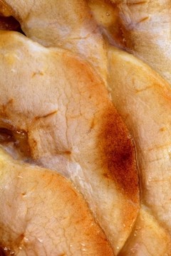 蘋果蛋糕的宏觀細(xì)節(jié)；切片派