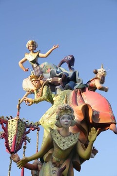 來(lái)自瓦倫西亞的Fallas；西班牙慶典的卡通人物