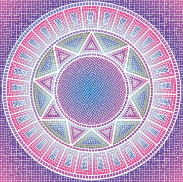 五顏六色的圓形馬賽克