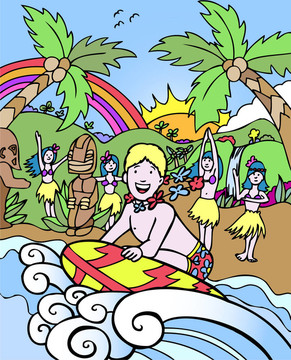 夏威夷沖浪者