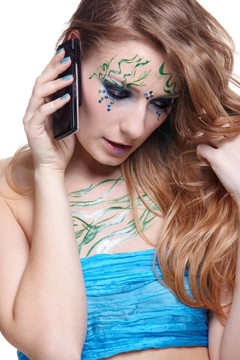 美麗的女孩，bodyart