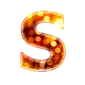具有發(fā)光紋理的3D字母