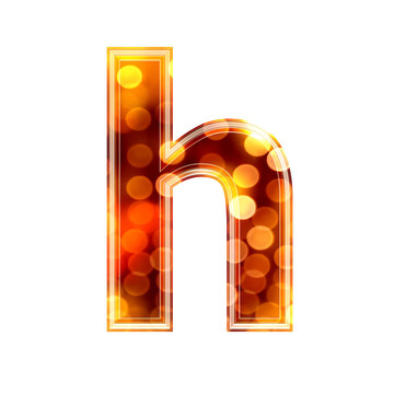 具有發(fā)光紋理的3D字母