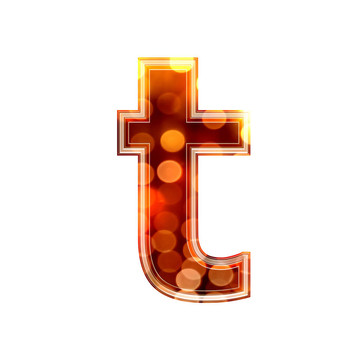 具有發(fā)光紋理的3D字母