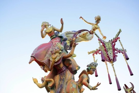 來自瓦倫西亞的Fallas；西班牙慶典的卡通人物