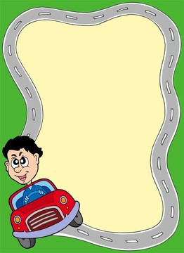 具有瘋狂駕駛者的道路框架