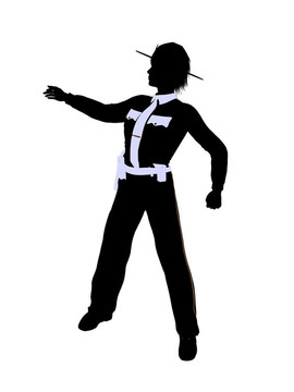 女警官剪影剪影