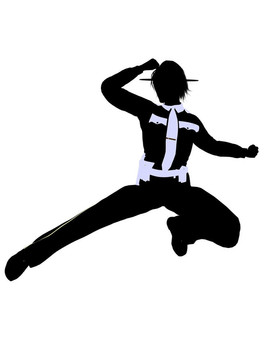 女警官剪影剪影