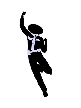 女警官剪影剪影