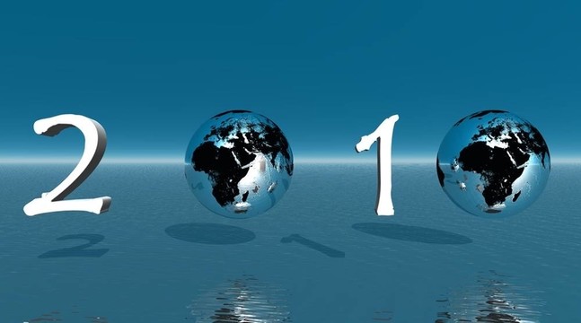 新年2010帶兩個地球