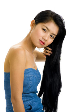 長發(fā)美麗的女人