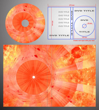 DVD標(biāo)簽和盒蓋設(shè)計(jì)模板。