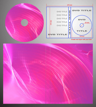 DVD標(biāo)簽和盒蓋設(shè)計(jì)模板。
