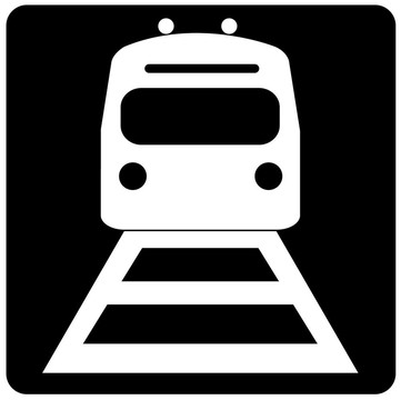 火車前面的黑白插圖