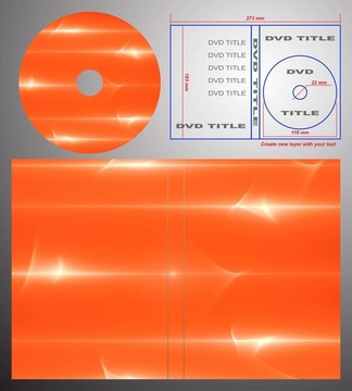 DVD標(biāo)簽和盒蓋設(shè)計(jì)模板。