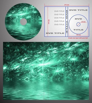 DVD標(biāo)簽和盒蓋設(shè)計(jì)模板。