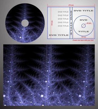 DVD標(biāo)簽和盒蓋設(shè)計(jì)模板。