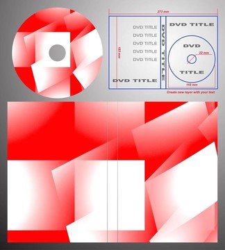 DVD標(biāo)簽和盒蓋設(shè)計(jì)模板。