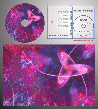 DVD標(biāo)簽和盒蓋設(shè)計(jì)模板。