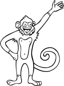 猴子的線條藝術(shù)