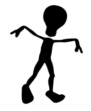 火柴人插圖剪影