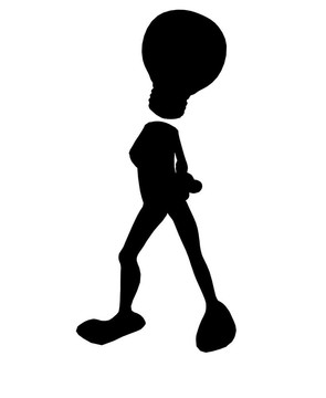 火柴人插圖剪影