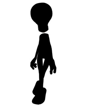 火柴人插圖剪影